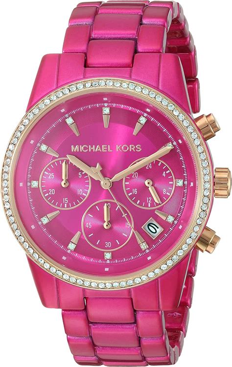 michael kors pink watches|Michael Kors watch pink strap.